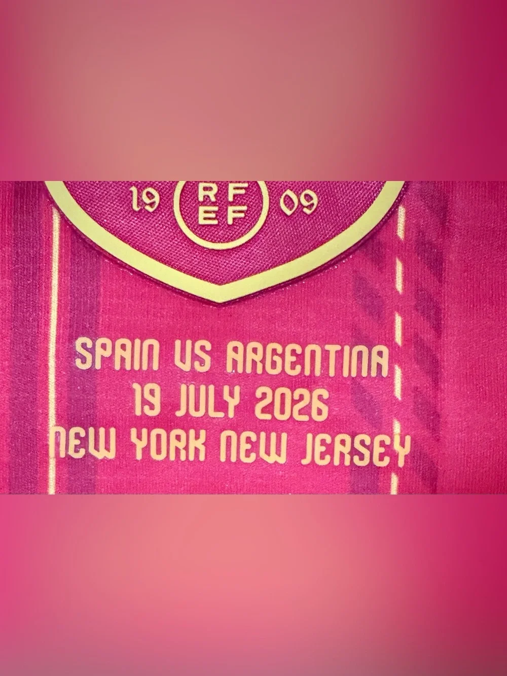 2026 world cup Spain final home kit w final patch. Ferran Torres soccer jersey